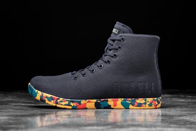 Nobull High-Top Ink Wild Marigold Men's Trainers Navy | USA N1221W
